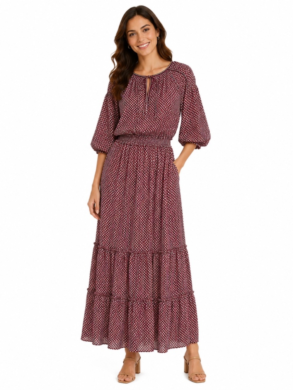 Max Studio - London Printed Tiered Maxi Dress
